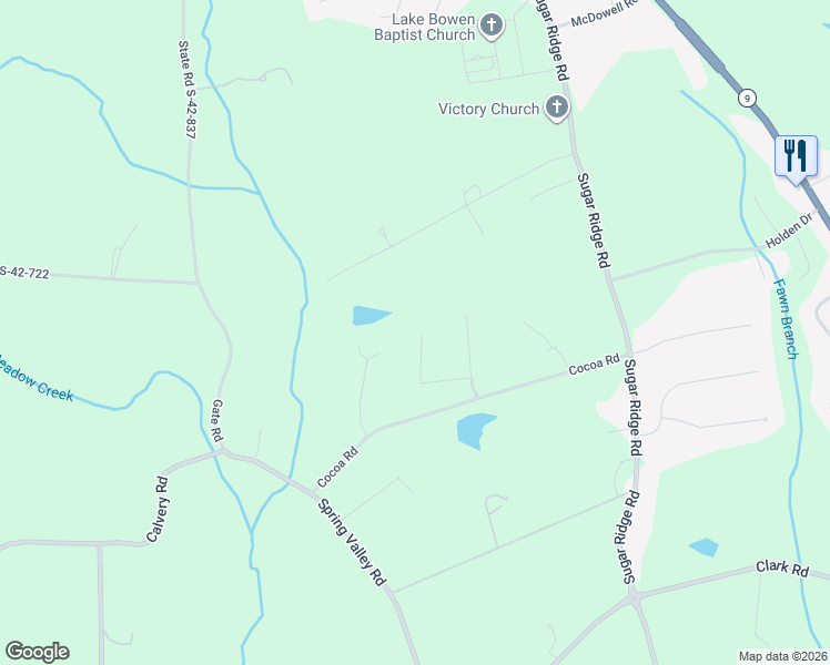 map of restaurants, bars, coffee shops, grocery stores, and more near 673 Autumn Breeze Walk in Inman