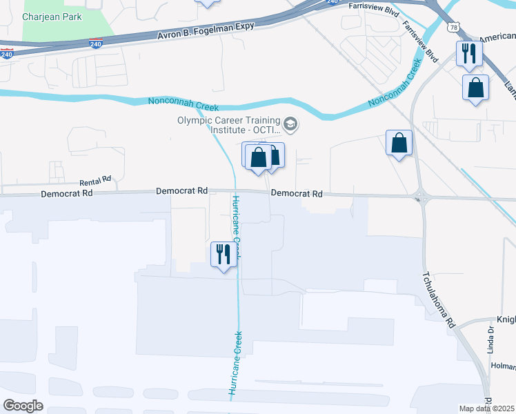 map of restaurants, bars, coffee shops, grocery stores, and more near 2955 Republican Drive in Memphis