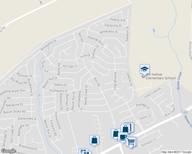 map of restaurants, bars, coffee shops, grocery stores, and more near 919 Rim Road in Fayetteville