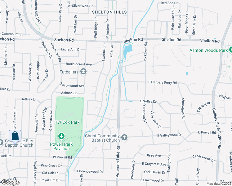 map of restaurants, bars, coffee shops, grocery stores, and more near 1056 Cotton Row Cove in Collierville