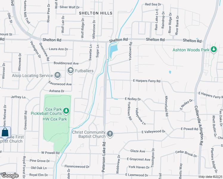 map of restaurants, bars, coffee shops, grocery stores, and more near 1063 Fredericksburg Cove in Collierville