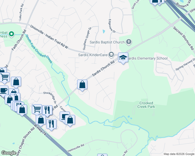 map of restaurants, bars, coffee shops, grocery stores, and more near 5706 Sustar Drive in Monroe