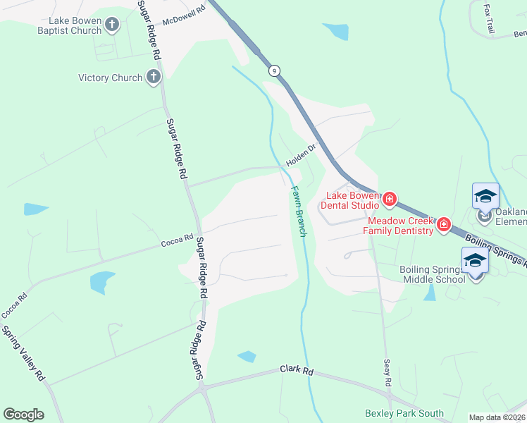 map of restaurants, bars, coffee shops, grocery stores, and more near 145 Stonehedge Drive in Inman