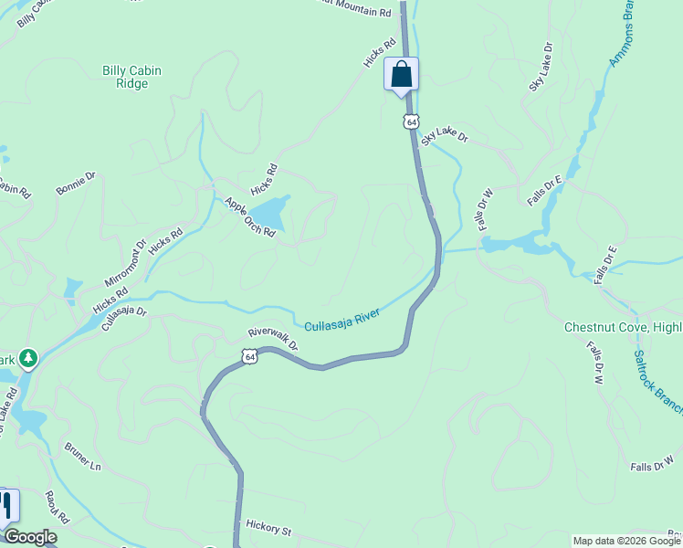 map of restaurants, bars, coffee shops, grocery stores, and more near 439 Crowe Drive in Highlands