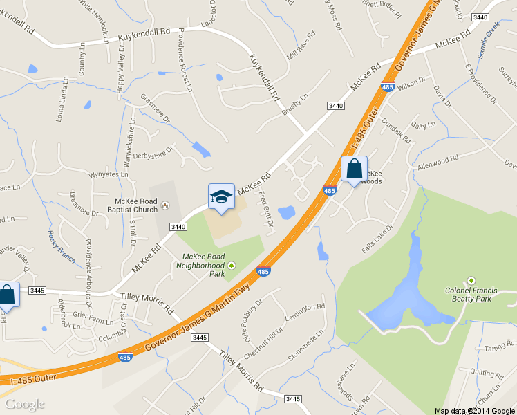 map of restaurants, bars, coffee shops, grocery stores, and more near in Charlotte