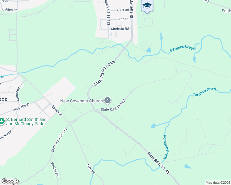 map of restaurants, bars, coffee shops, grocery stores, and more near 119 Palma Drive in Gaffney