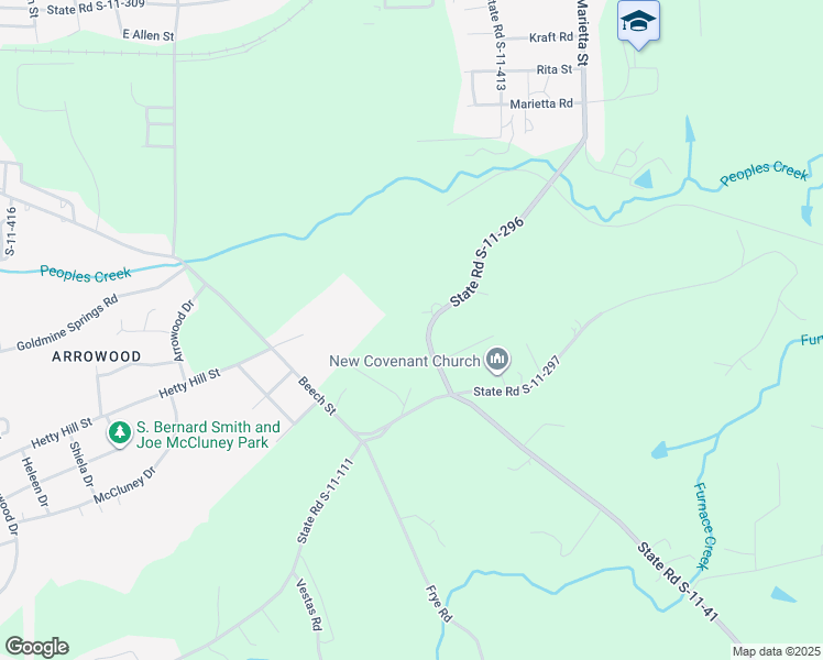 map of restaurants, bars, coffee shops, grocery stores, and more near 254 State Road S-11-296 in Gaffney