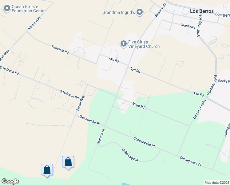 map of restaurants, bars, coffee shops, grocery stores, and more near 470 Stanton Street in Arroyo Grande