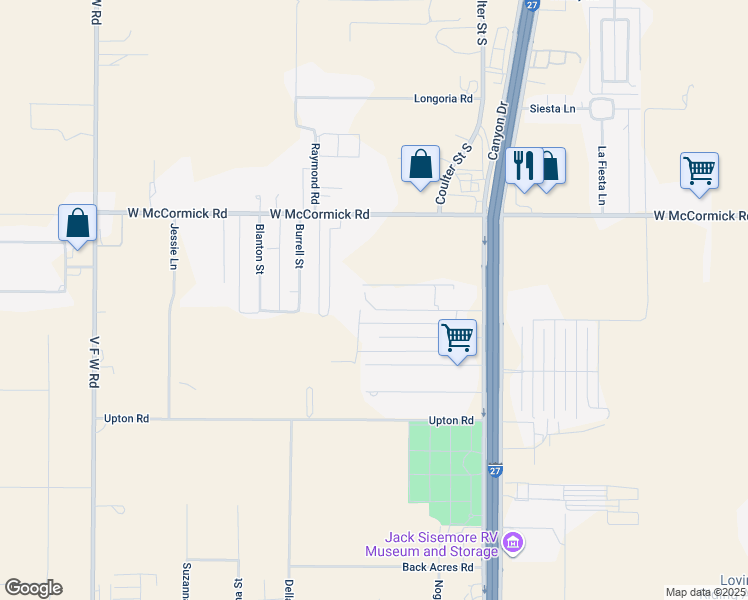 map of restaurants, bars, coffee shops, grocery stores, and more near 224 Bordeaux Lane in Amarillo