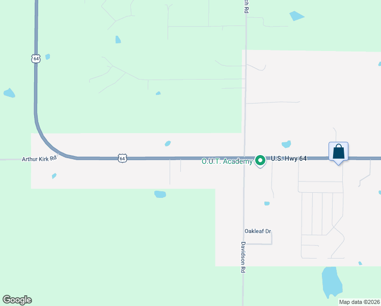 map of restaurants, bars, coffee shops, grocery stores, and more near 298 U.S. 64 in Beebe