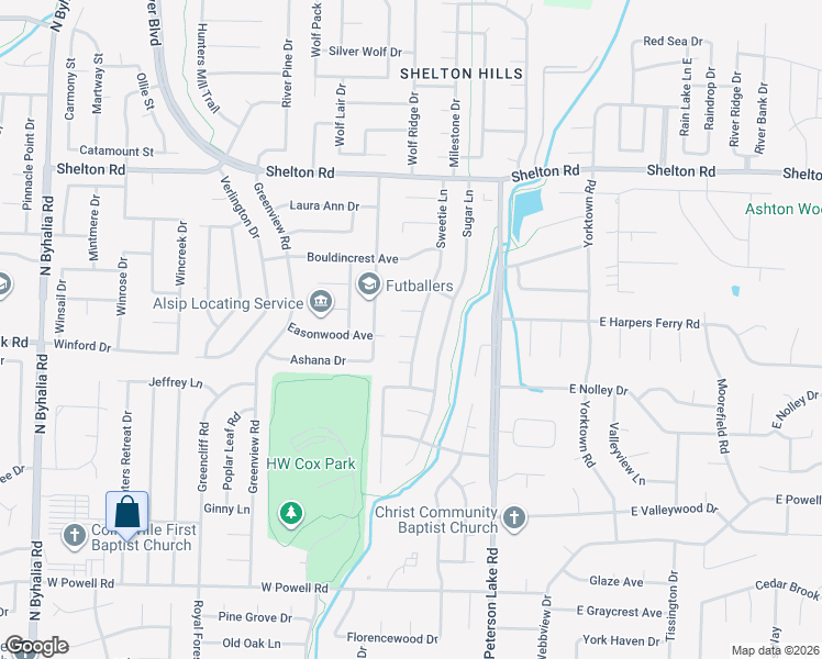 map of restaurants, bars, coffee shops, grocery stores, and more near 289 John Cove in Collierville