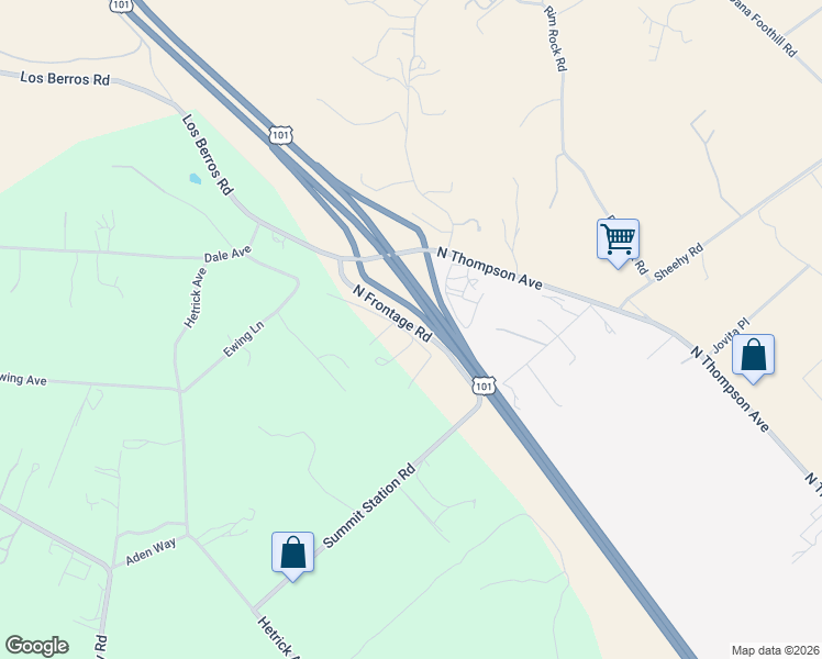 map of restaurants, bars, coffee shops, grocery stores, and more near 59 Mesa Drive in Arroyo Grande