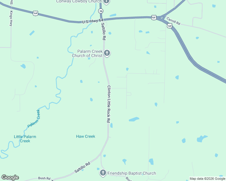 map of restaurants, bars, coffee shops, grocery stores, and more near 2 Stapleton Place in Conway