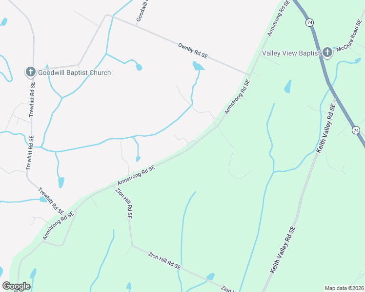 map of restaurants, bars, coffee shops, grocery stores, and more near 600 Armstrong Road Southeast in Cleveland