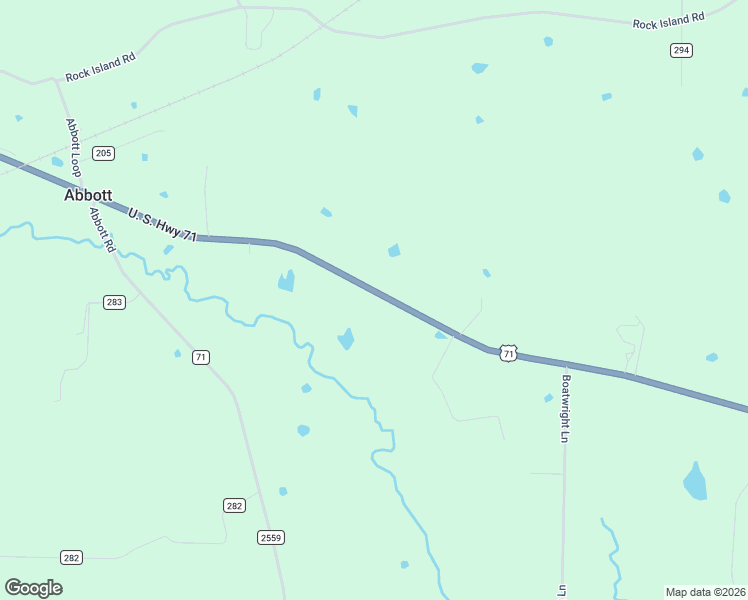 map of restaurants, bars, coffee shops, grocery stores, and more near 25708 U.S. 71 in Mansfield