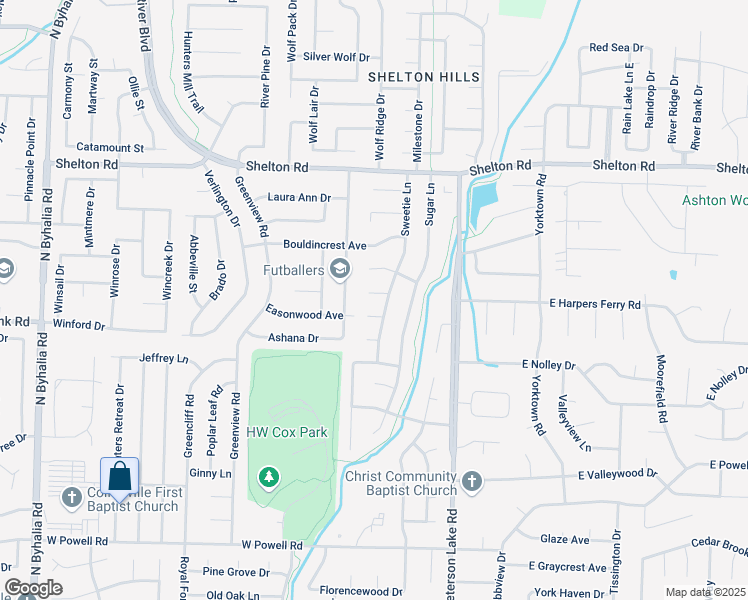 map of restaurants, bars, coffee shops, grocery stores, and more near 289 John Cove in Collierville