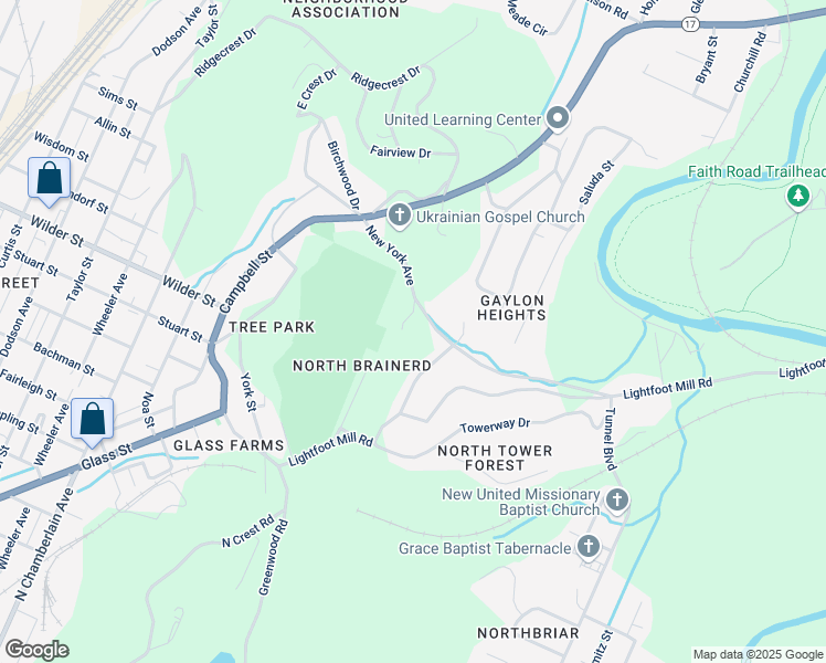 map of restaurants, bars, coffee shops, grocery stores, and more near 2920 Pennsylvania Avenue in Chattanooga