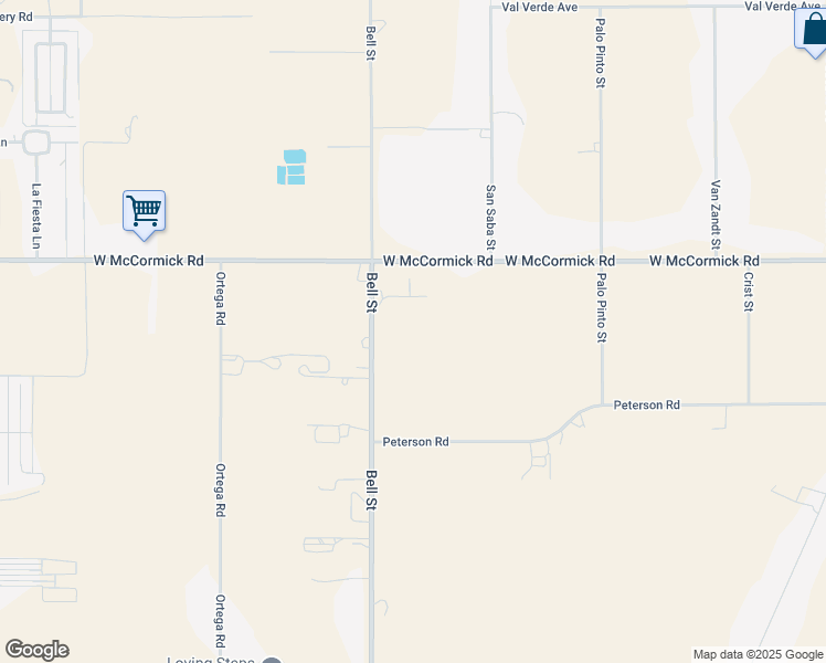 map of restaurants, bars, coffee shops, grocery stores, and more near 13501 Bell Street in Amarillo