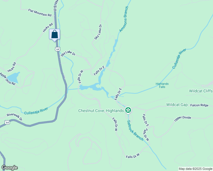 map of restaurants, bars, coffee shops, grocery stores, and more near 94 Spruce Ln in Highlands