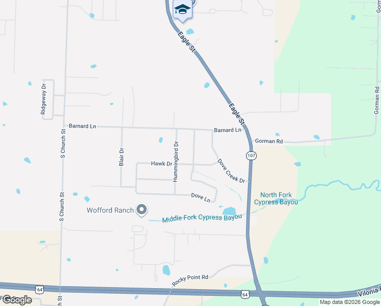 map of restaurants, bars, coffee shops, grocery stores, and more near 12 Whippoorwill Drive in Vilonia