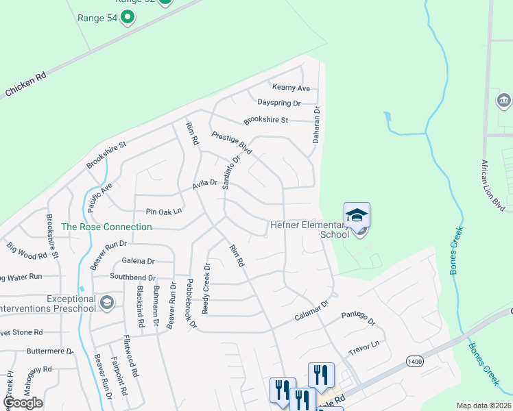 map of restaurants, bars, coffee shops, grocery stores, and more near 7219 Avila Drive in Fayetteville