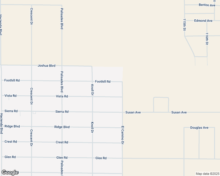 map of restaurants, bars, coffee shops, grocery stores, and more near Foothill Road in California City