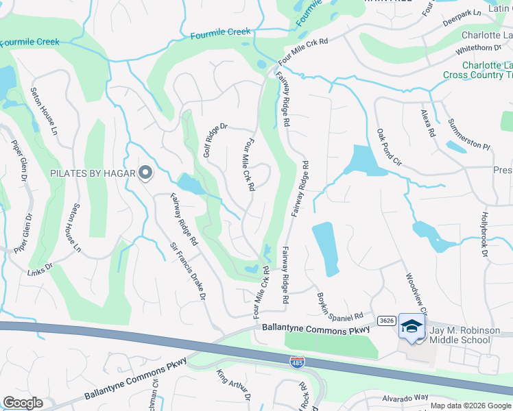 map of restaurants, bars, coffee shops, grocery stores, and more near in Charlotte