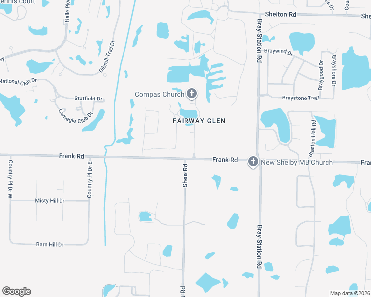 map of restaurants, bars, coffee shops, grocery stores, and more near 1480 Frank Road in Collierville