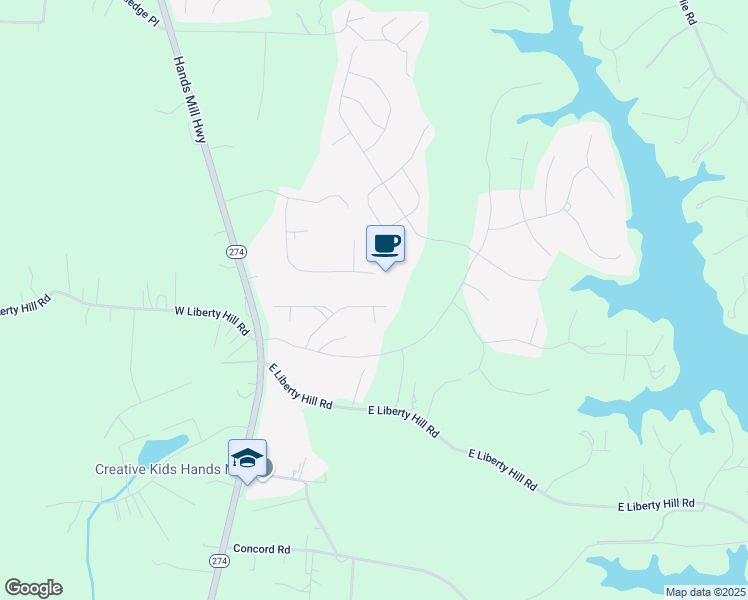map of restaurants, bars, coffee shops, grocery stores, and more near 1074 Currituck Way in York