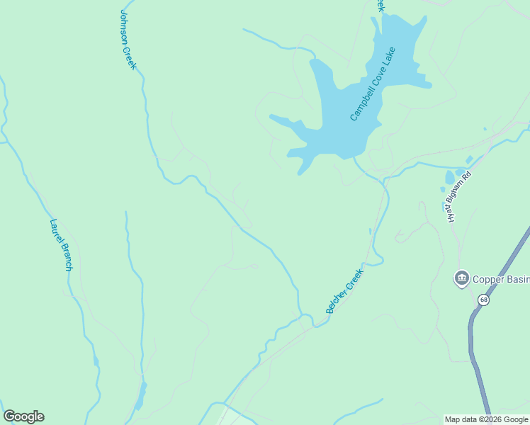 map of restaurants, bars, coffee shops, grocery stores, and more near 360 Johnson Cove Road in Copperhill