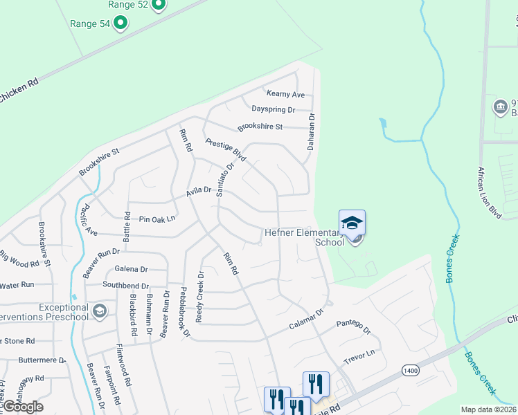 map of restaurants, bars, coffee shops, grocery stores, and more near 7219 Avila Drive in Fayetteville