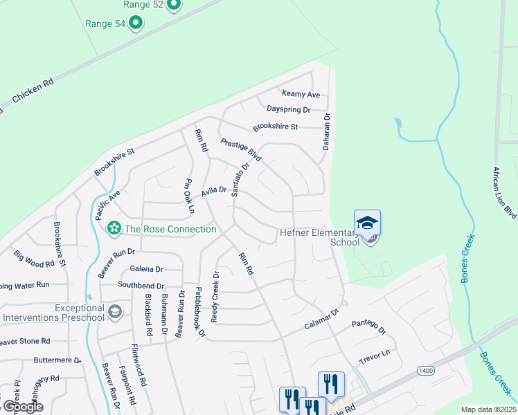 map of restaurants, bars, coffee shops, grocery stores, and more near 7225 Avila Drive in Fayetteville
