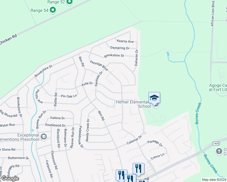 map of restaurants, bars, coffee shops, grocery stores, and more near 7212 Avila Drive in Fayetteville