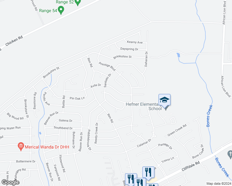 map of restaurants, bars, coffee shops, grocery stores, and more near 7225 Avila Drive in Fayetteville