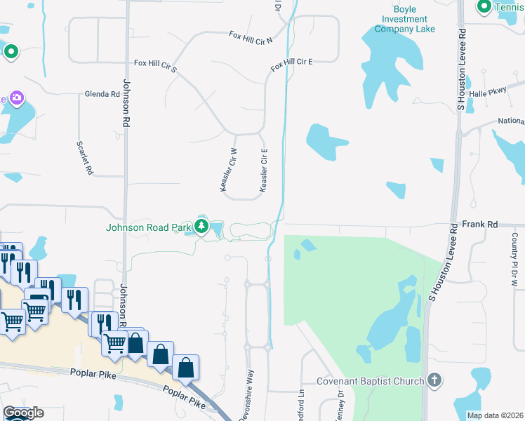 map of restaurants, bars, coffee shops, grocery stores, and more near 2860 Keasler Cir W in Germantown