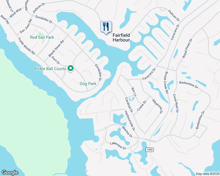 map of restaurants, bars, coffee shops, grocery stores, and more near 1006 Bracken Fern Drive in New Bern