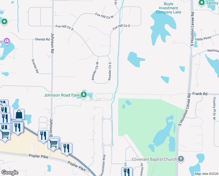 map of restaurants, bars, coffee shops, grocery stores, and more near 2860 Keasler Circle West in Germantown