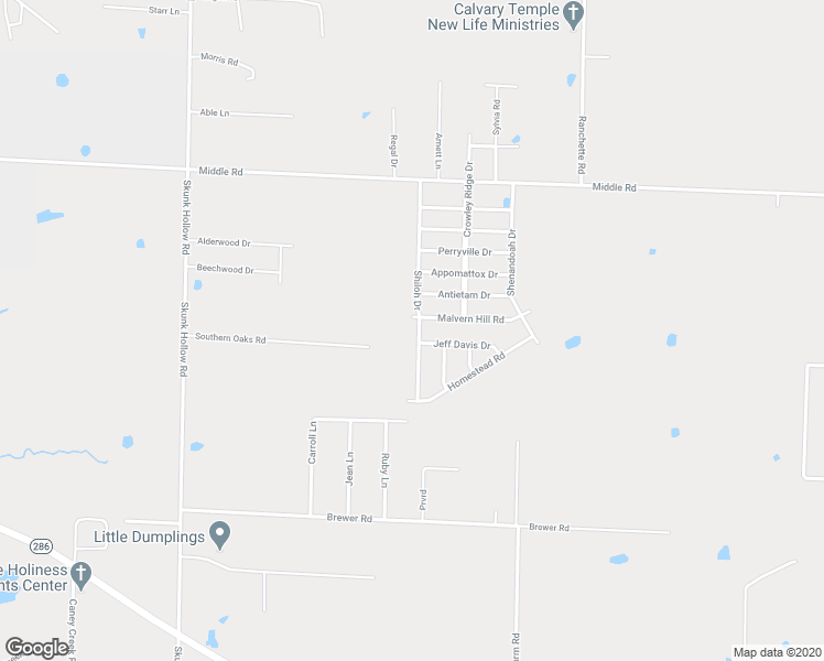 map of restaurants, bars, coffee shops, grocery stores, and more near 415 Shiloh Drive in Conway