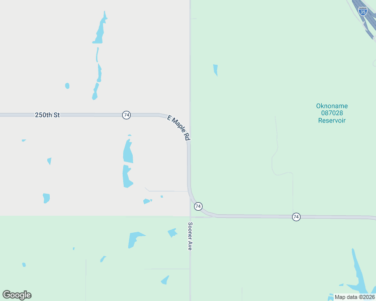 map of restaurants, bars, coffee shops, grocery stores, and more near 3582 East Maple Road in Purcell