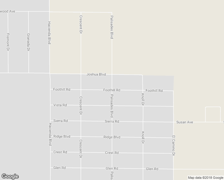 map of restaurants, bars, coffee shops, grocery stores, and more near Foothill Road in California City