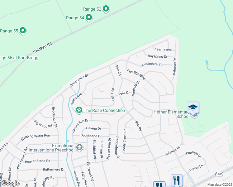 map of restaurants, bars, coffee shops, grocery stores, and more near in Fayetteville