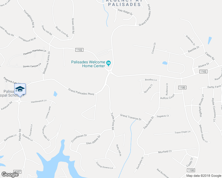 map of restaurants, bars, coffee shops, grocery stores, and more near 17022 Turtle Point Road in Charlotte