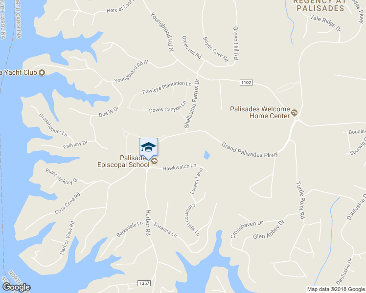 map of restaurants, bars, coffee shops, grocery stores, and more near 13135 Hawkwatch Lane in Charlotte