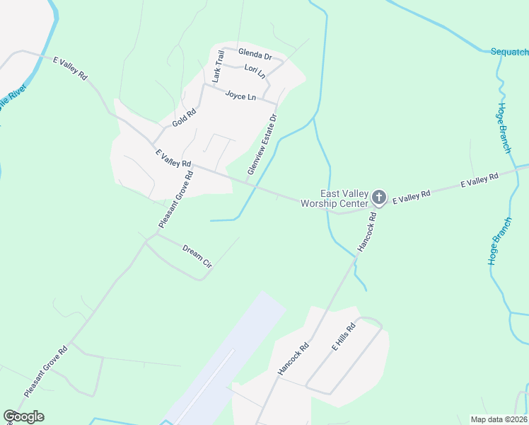 map of restaurants, bars, coffee shops, grocery stores, and more near 2580 East Valley Road in Jasper