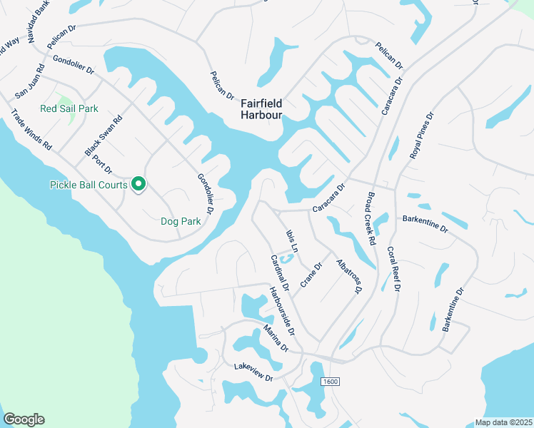 map of restaurants, bars, coffee shops, grocery stores, and more near 6102 Ibis Lane in New Bern