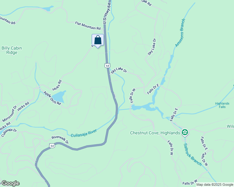 map of restaurants, bars, coffee shops, grocery stores, and more near 37 Cottage Row in Highlands
