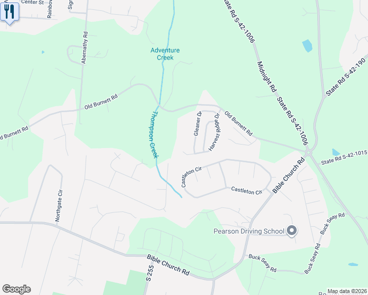 map of restaurants, bars, coffee shops, grocery stores, and more near 158 Harvest Ridge Drive in Inman