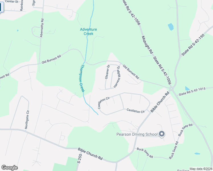 map of restaurants, bars, coffee shops, grocery stores, and more near 530 Cornucopia Lane in Inman