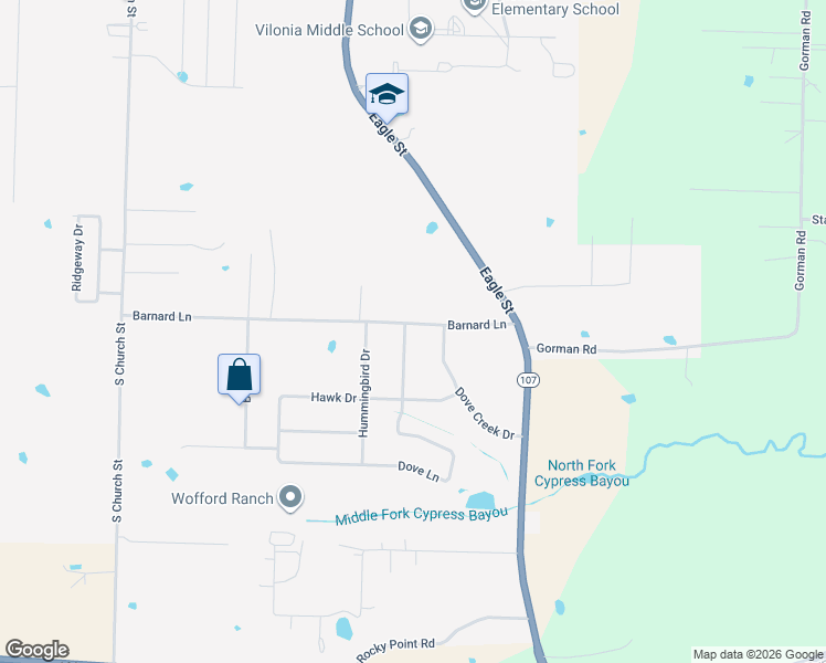 map of restaurants, bars, coffee shops, grocery stores, and more near 1 Whippoorwill Drive in Vilonia