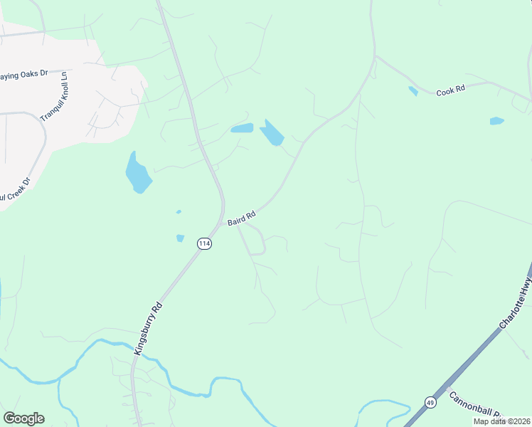 map of restaurants, bars, coffee shops, grocery stores, and more near 2766 Baird Road in Clover